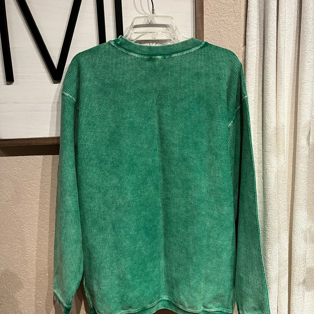 Sweatshirt women’s green sweater - Picture 3 of 5